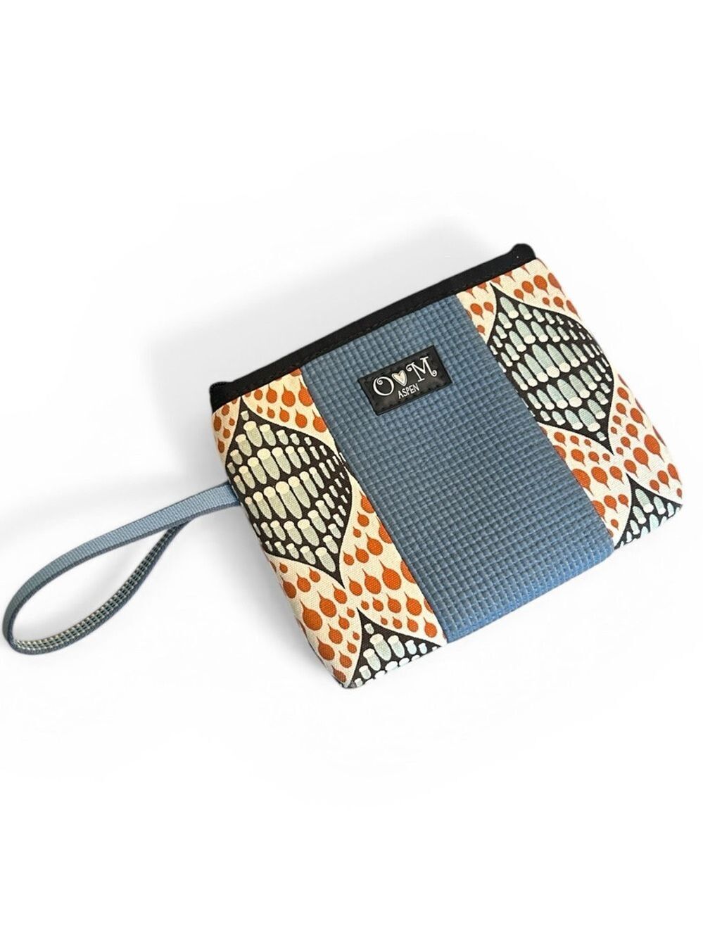 OlovesM Cosmo Blue Wristlet Purse Made in Colorado from Recycled Yoga Mats